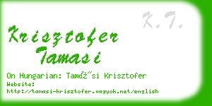 krisztofer tamasi business card